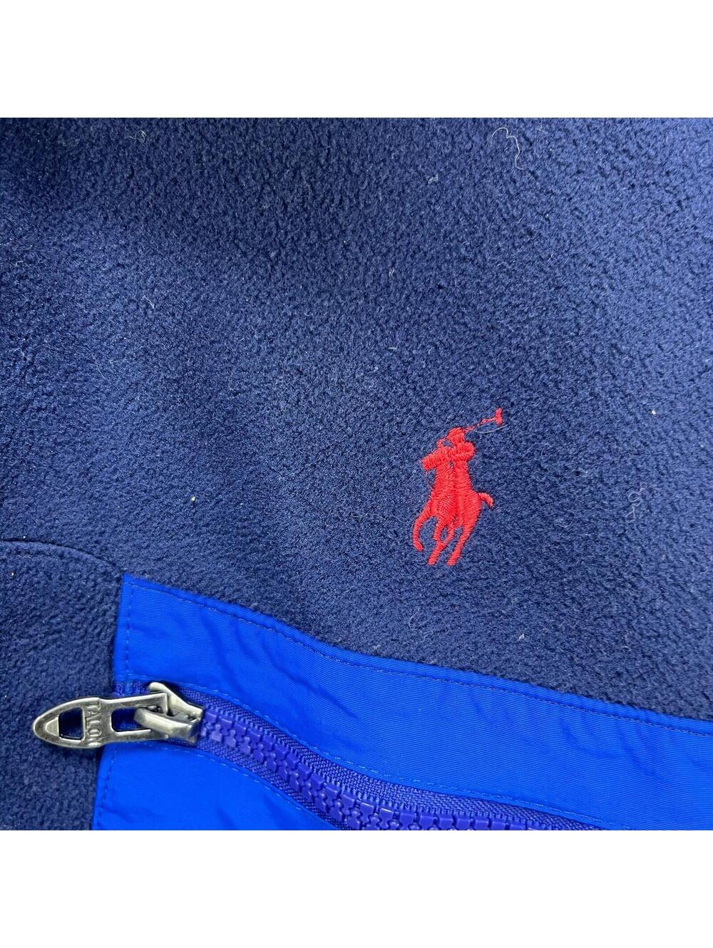 Vintage Polo Ralph Lauren Snap Fleece Sweater Medium Pony - Picture 6 of 11